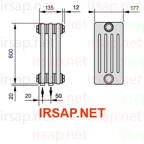Радиатор IRSAP Tesi 50600/3 T18 CL 01